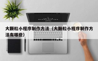 府谷大颗粒小程序制作方法（大颗粒小程序制作方法有哪些）
